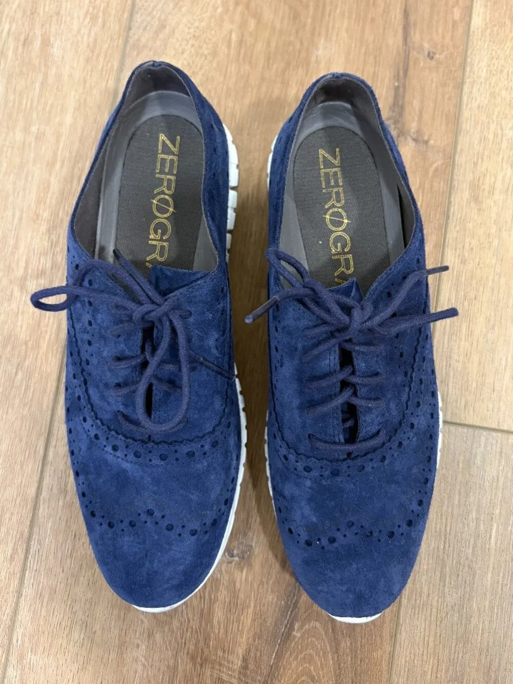 🌟 COLE HAAN 🌟 WOMEN'S ZEROGRAND SUEDE OXFORD SNEAKER NAVY SZ 7 B